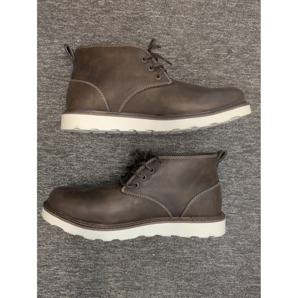NEW Buffalo Metcalf Chukka Boots Men's 11 Brown Memory Foam Faux Leather